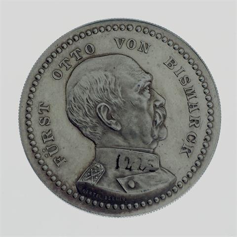 Preußen / Silbermedaille - O.J. (nach 1894) von Oertel Berlin, auf die Aussöhnung des Kaisers mit Bismarck, Kopf des Kaisers