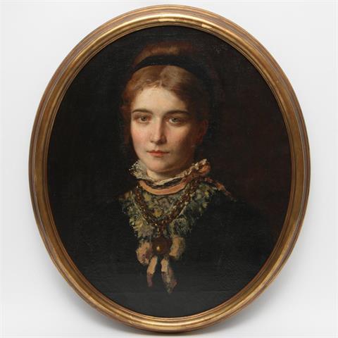 WEBER, Anton (1833-1909), attrib., 'Portrait der Frau Althaus', aus Familienbesitz.