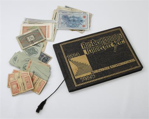 Konvolut: Diverse Banknoten, teils lose, teils mit Banderole und