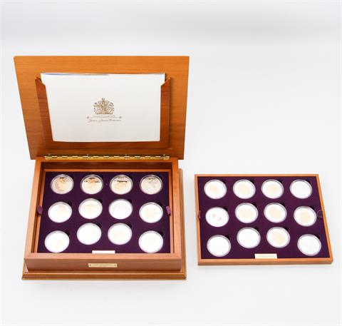 Queen Elisabeth II / Golden Jubilee Collection / Silber - Sehr ansprechende Zusammenstellung von 24 Gedenkmünzen verschiedener