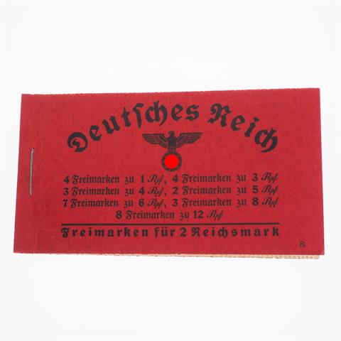 Briefmarken - Deutsches Reich MH 37 O Nr. 8 Postfrisch in guter Qualität.