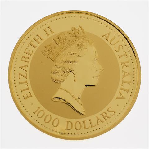 Australien / Gold - 1000 Dollars 1993, Nugget - Red Kangaroo,