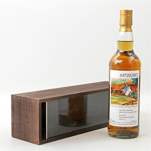 1 Flasche Whisky: Tomintoul, 1967, Artworks, extra matured in Rum Wood,