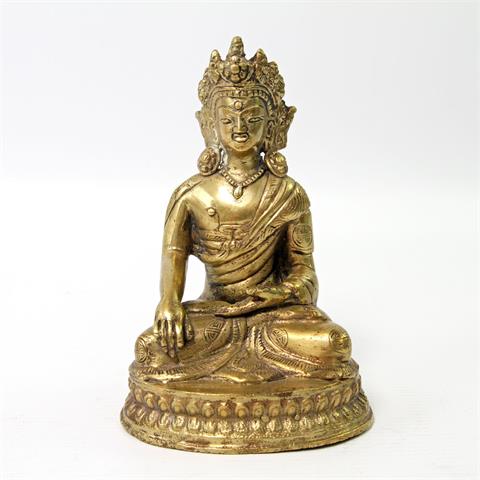 Bodhisattva aus Messing. TIBETO-CHINESISCH. 20. Jh.
