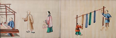 2 Malereien. CHINA, um 1930
