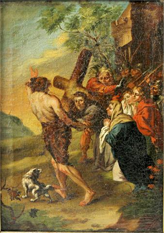 Heiligenmaler (18. Jh.), Jesus fällt unter dem Kreuz.