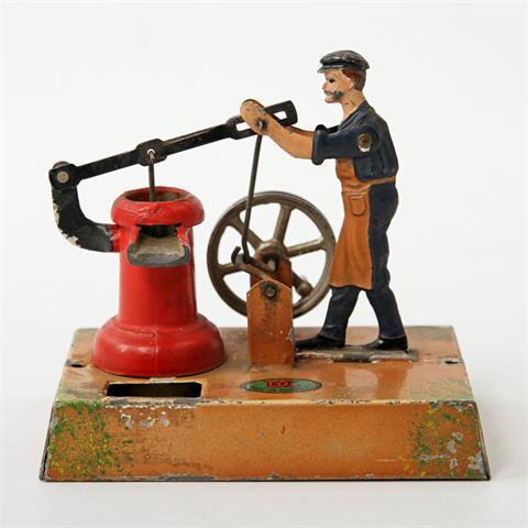DOLL & CO. Antriebsmodell Mann an einer Wasserpumpe, 1920er Jahre,