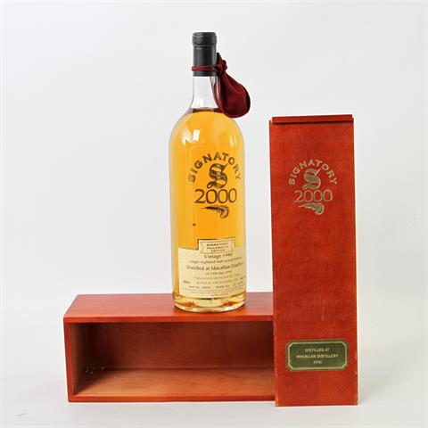 1 Flasche Macallen Signatory, Millennium Edition, Single Malt Scotch Whisky, 1990,