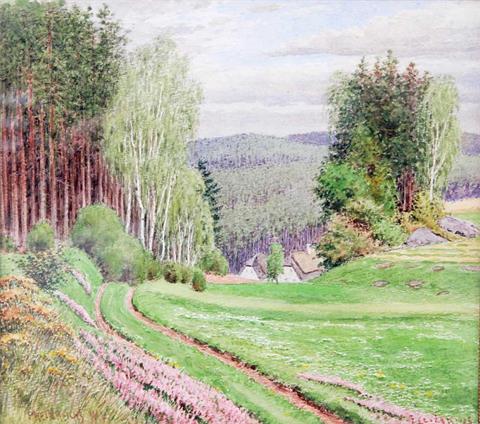 CZIZEK, FRANZ (1870 - 1946): Waldlandschaft.