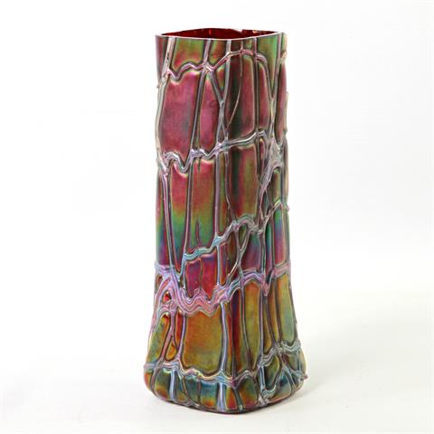 JUGENDSTIL Vase, Glas, um 1920.