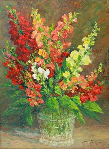 MÜNCHHAUSEN, C. (wohl Cläre) VON (1898 - 1991): Blumenstrauss in Vase.
