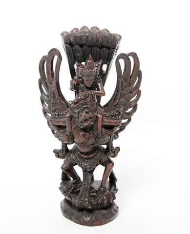 Skulptur des Garudavogels aus Ebenholz. THAILAND/INDONESIEN, 20. Jh.