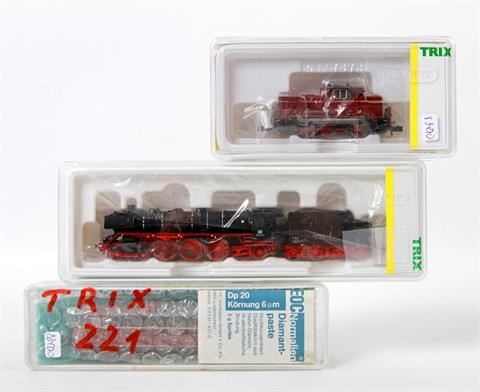 TRIX Konvolut von drei Lokomotiven 12582, 12445 und 12202, Spur N.
