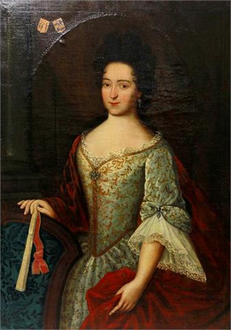 PORTRÄTMALER , 18. Jh.: Porträt der Luise Dorothea Magdalena von Gustedt, geb. v. Veltheim (1676-1731).