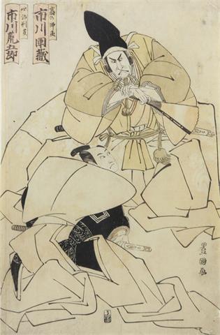 Wohl TOYOKUNI UTAGAWA (1769 - 1825), Zwei Schauspieler.