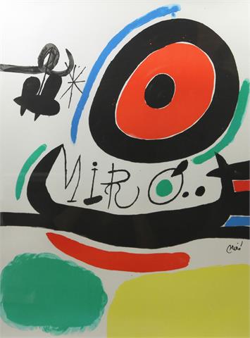 MIRÓ, JOAN (1893-1983): Plakatentwurf zur Ausstellung "Tres Llibres"/OSaka, 1970.