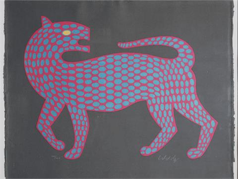 VASARELY, VICTOR (1906-1997): "Leopard", wohl 1989.