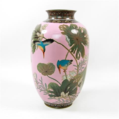 Seltene Cloisonné-Vase. JAPAN, Meiji-Periode