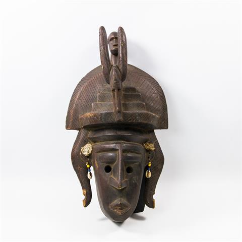 Maske aus Holz. AFRIKA, wohl ELFENBEINKÜSTE