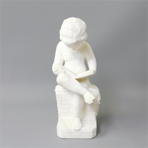 Skulptur eines lesenden Putto, 20. Jh.,