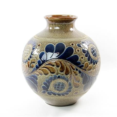 MARZY & REMI kugelförmige Vase, 20.Jh.,