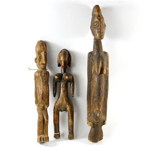 3 Figuren aus Holz. AFRIKA, wohl um 1900
