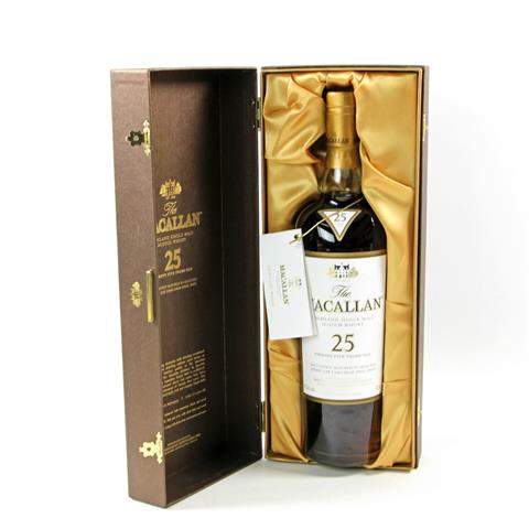 1 Flasche MACALLAN 25 Jahre alt, Highland Single Malt Scotch Whisky,