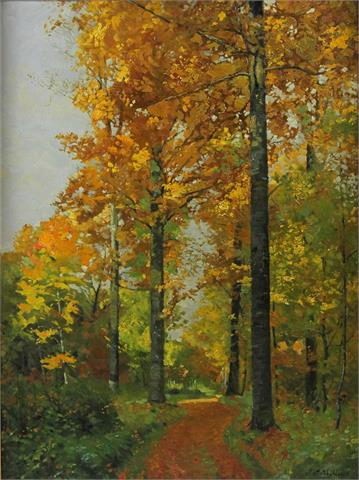 AMTSBÜHLER, REINHARD (1873 - 1961): Rittnerwald im Herbst.