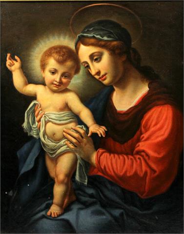 Kopist (19. Jh.): Maria mit segnendem Jesuskind.