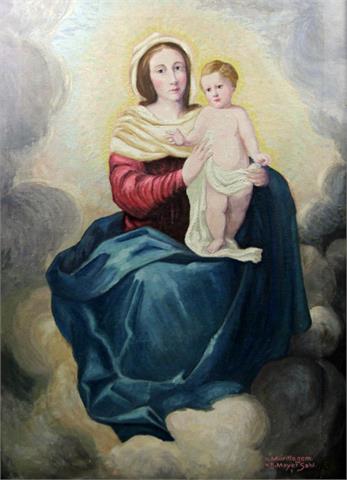 MAYER-SAHL (Deutscher Maler 1. Hälfte 20. Jh.): Madonna mit Jesuskind, 20. Jh.,