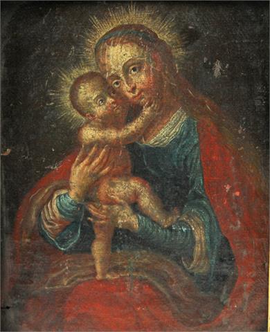 SÜDDEUTSCH, wohl 18. Jh.: Madonna mit Christusknaben.