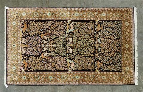 Orientteppich aus Seide. GHOM/PERSIEN, 20. Jh., 227x130