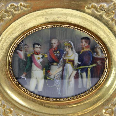 Miniaturmalerei "Napoleon und Königin Luise",