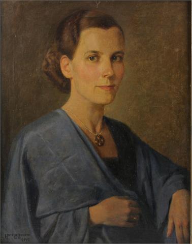 LIETZMANN, HANS (1872-1955): Die Dame mit dem Korallenanhänger, 1942.