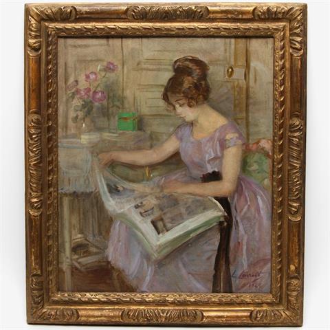 LAVRUT, Louise (1874-?), 'Lesendes Mädchen'.