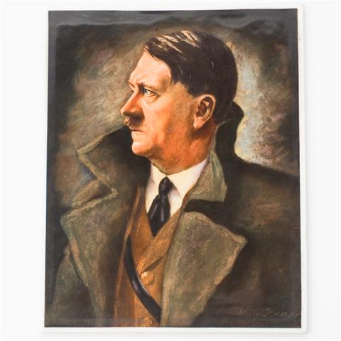 ROSENTHAL Porzellanbild Hitlers nach Willy Exner (1888-1947),