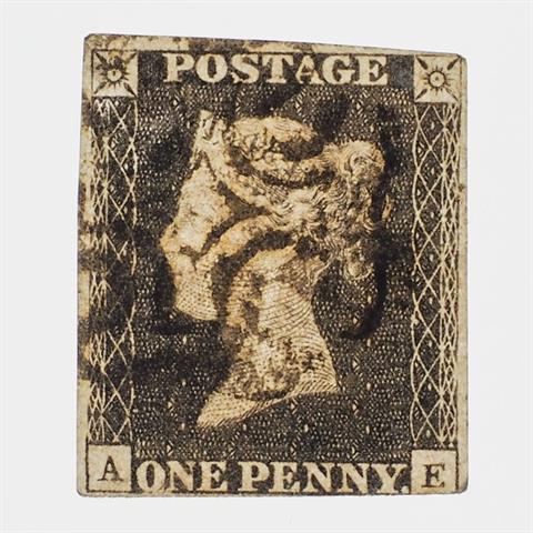 Großbritannien - 1841,  Black Penny (P-H) mit schwarzem Malteser