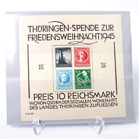 Briefmarken - Allierte Besetzung, 1945, Block 2 x Typ I, Postfrisch. Ecken leicht abgerundet.