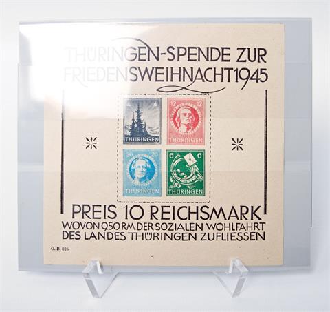 Briefmarken - Allierte Besetzung, 1945 Block 2 t Typ III, Postfrisch, saubere Gummierung,