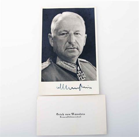 III. Reich - Generalfeldmarschall Erich von Manstein, Konvolut: