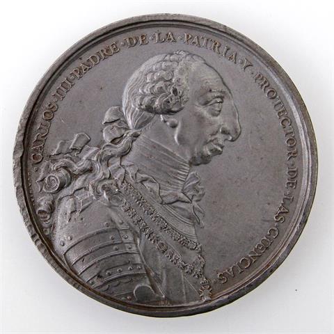 Medaille - Spanien, Zinnmedaille 1778 v. Gil auf die Königliche Rechtsakademie in Mexiko,
