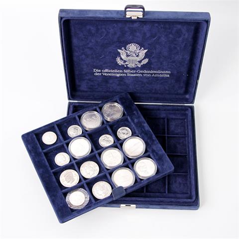 USA / Silber - Konvolut von 14 US-Amerikanischen Silbermünzen von 1889 bis 1992,