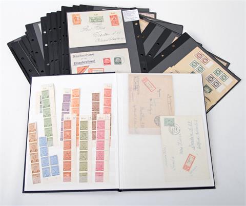 Sammlungsaufgabe - aus 1890/1948, ca. 120 Karten und Briefe,
