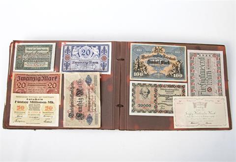 Banknoten - Knapp 200, sehr unterschiedlich erhaltene