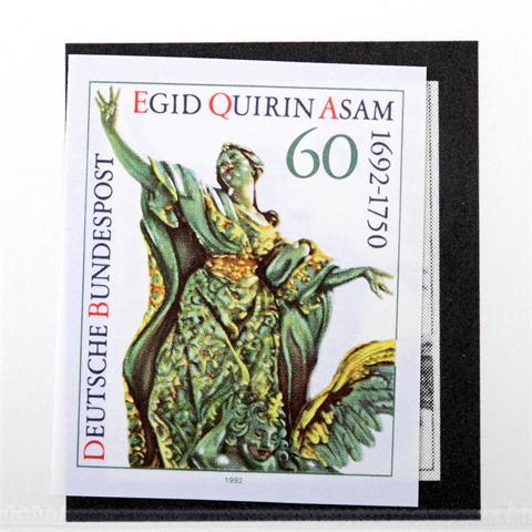 Bund - 1992, 60 (Pf) Geburtstag Egid Quirin Asam, pstfr., UNGEZÄHNT!