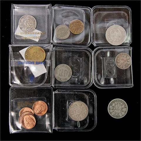 Kleine Fundgrube - Kursmünzen mit ein wenig Silber aus Deutschland, Marokko, Peru, etwas Beifang, 19./20. Jhdt,