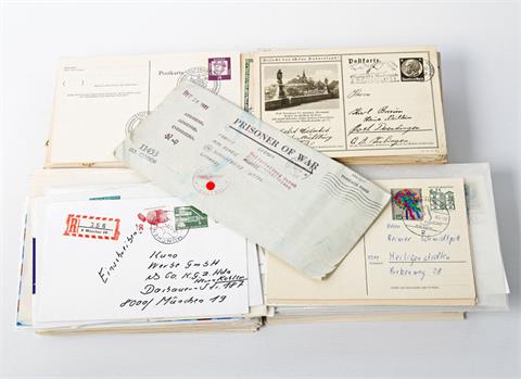 Briefmarken - Kiste mit Ganzsachen Bund, Berlin und Dt.R.