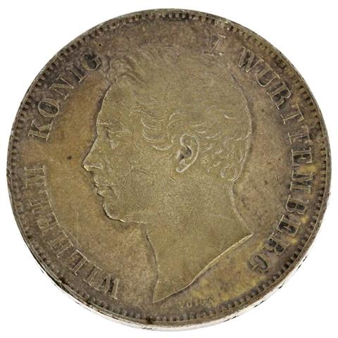 Württemberg - 3 1/2 Gulden / Doppeltaler 1846, auf die Hochzeit des Kronprinzen Carl mit Olga,