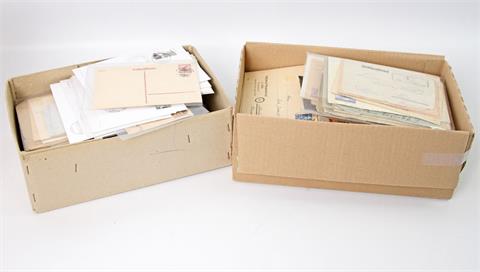 Briefmarken - Schachtel mit Briefen und Karten - meist vor 1945,