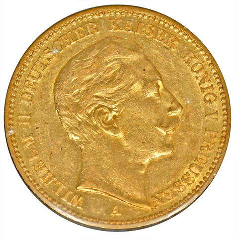 Preussen / Gold - 20 Mark 1900 A, Wilhelm II., 1888-1918,